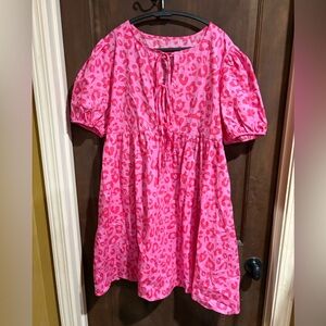 SHEIN Pink Leopard Print Dress